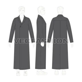 Mens Long Over Coat