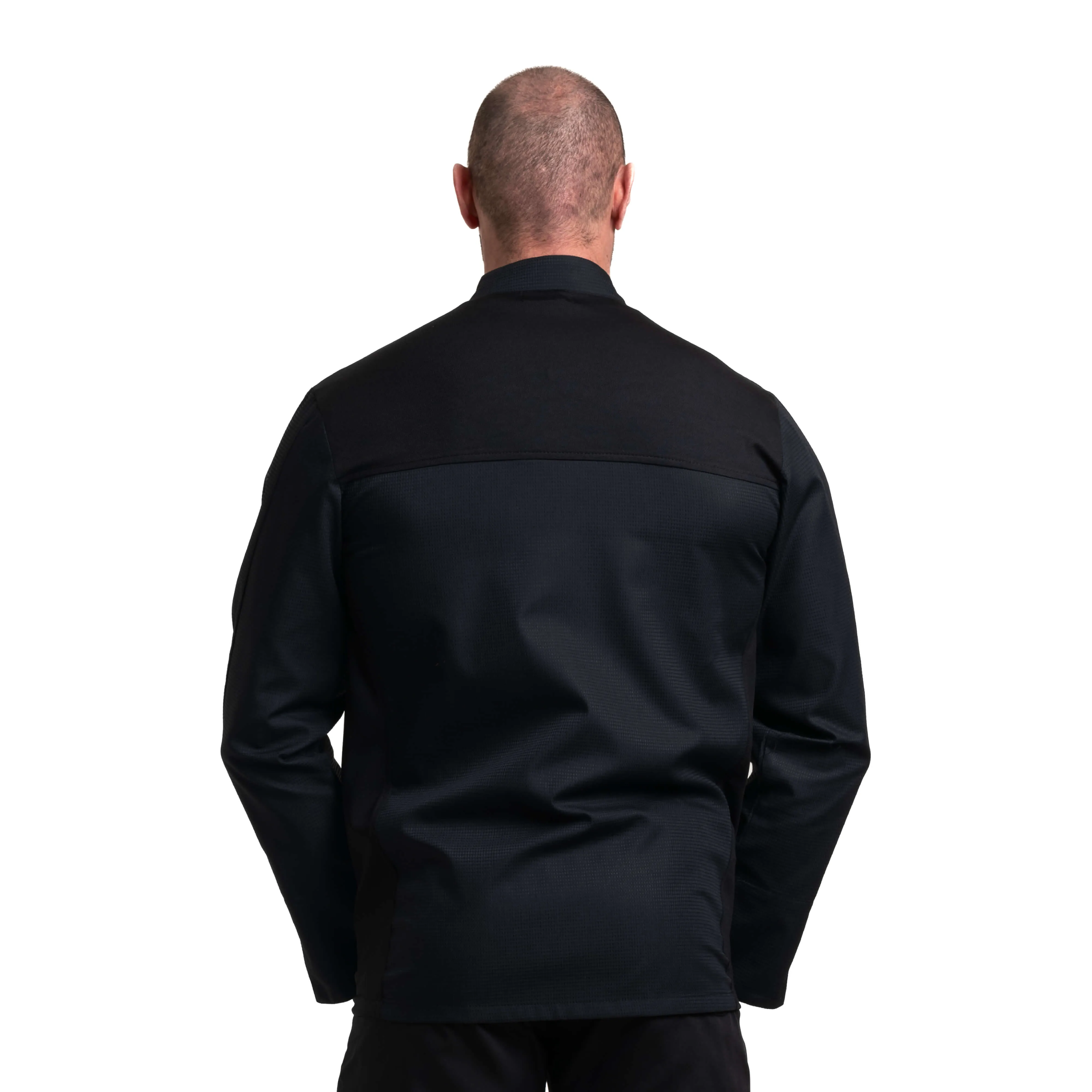 Men's Long Sleeve Black Chef's Coat Paris - MANELLI