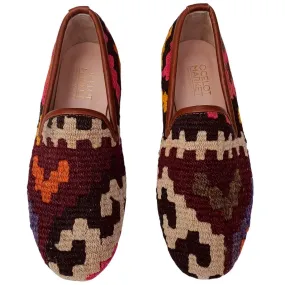 Men's Turkish Kilim Loafers | Cream Multicolor