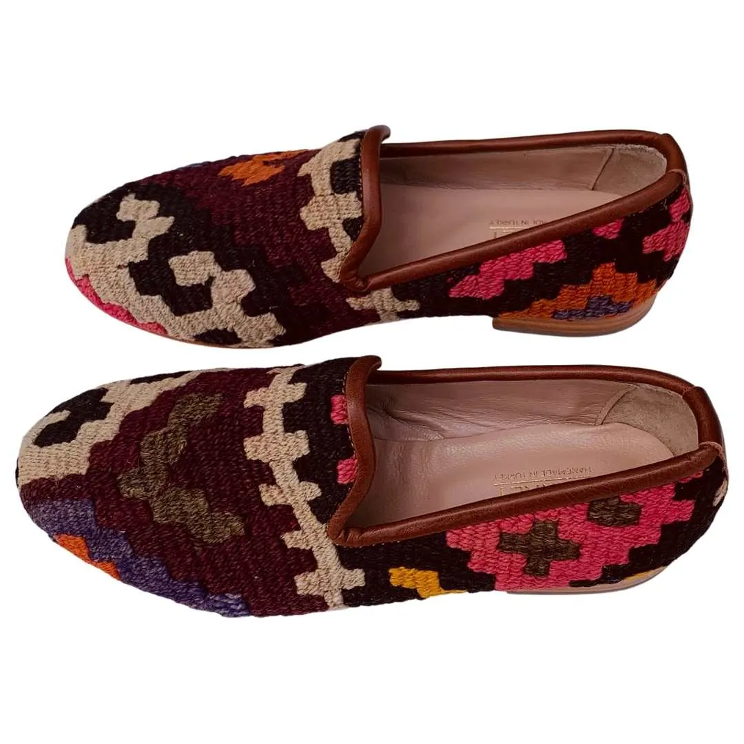 Men's Turkish Kilim Loafers | Cream Multicolor