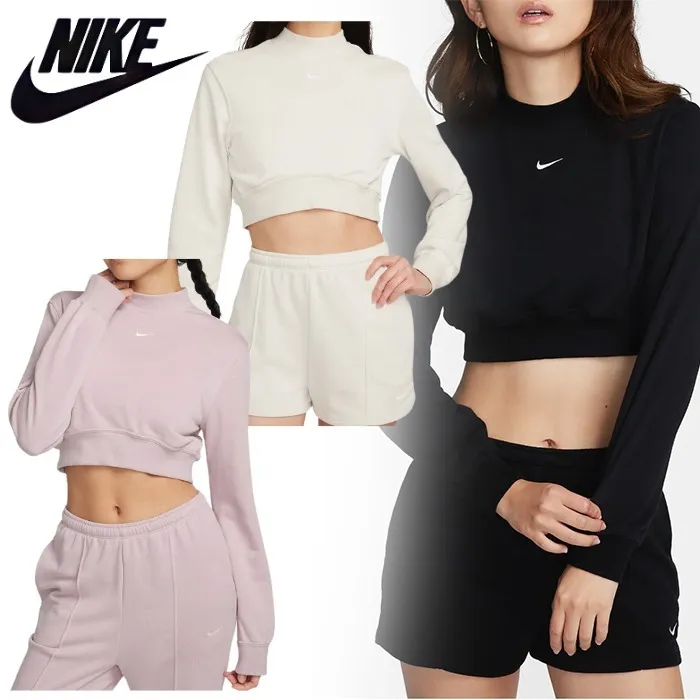 Nike  |Blended Fabrics Street Style Long Sleeves Plain Cotton