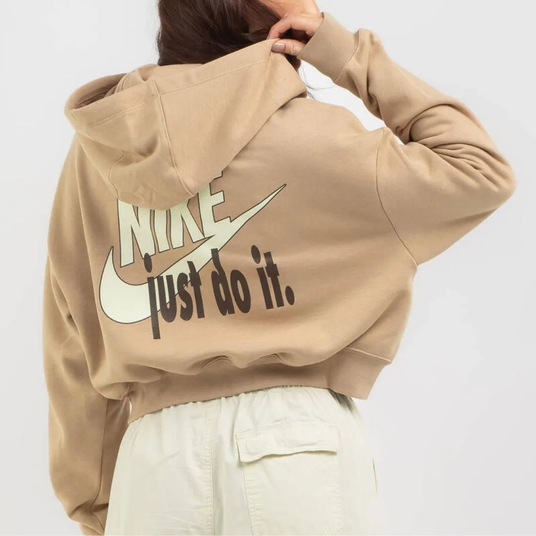 Nike  |Unisex Street Style Long Sleeves Cotton Khaki Co-ord Logo