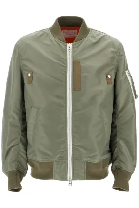 nylon bomber jacket SCM 201 KHAKI