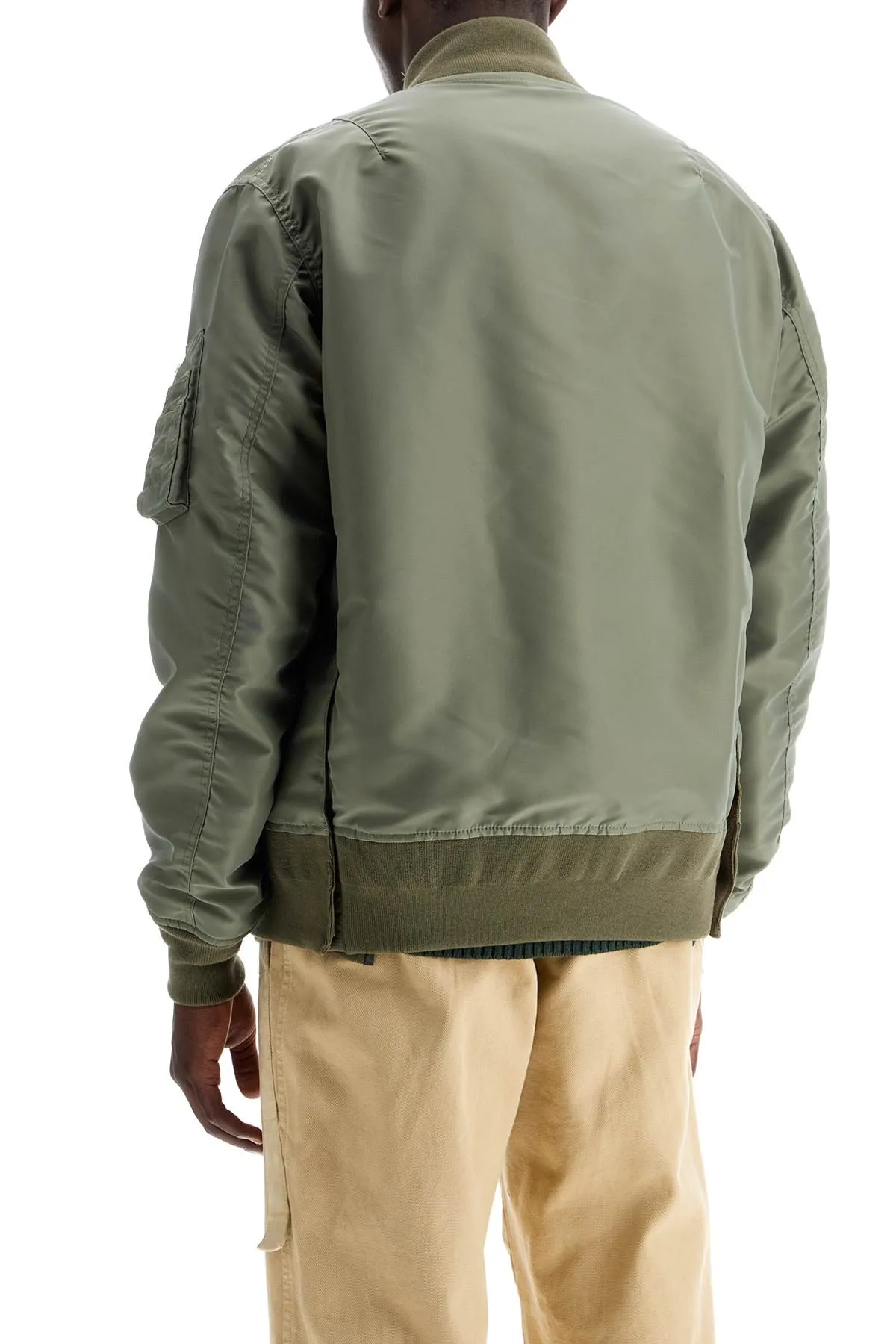 nylon bomber jacket SCM 201 KHAKI