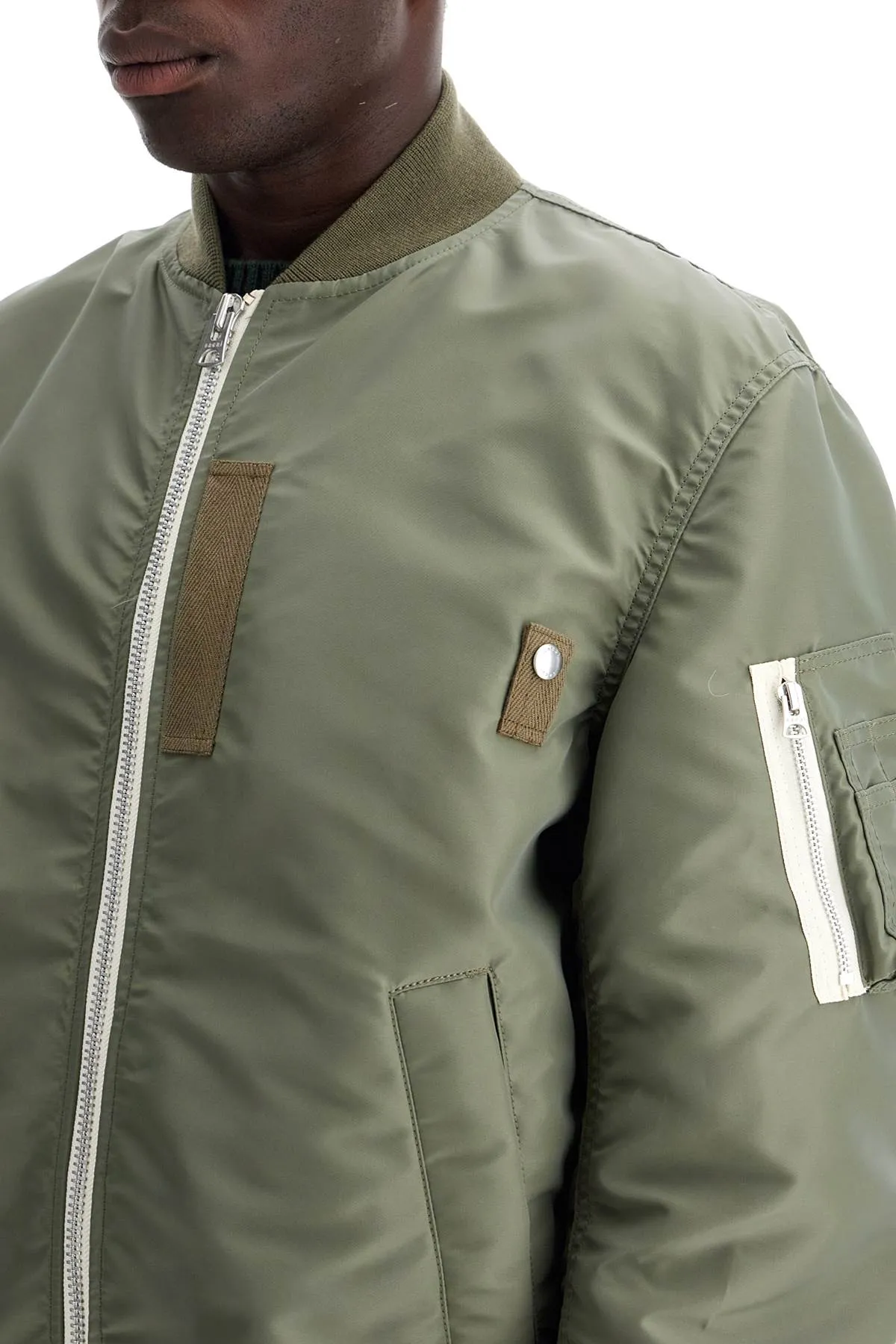 nylon bomber jacket SCM 201 KHAKI