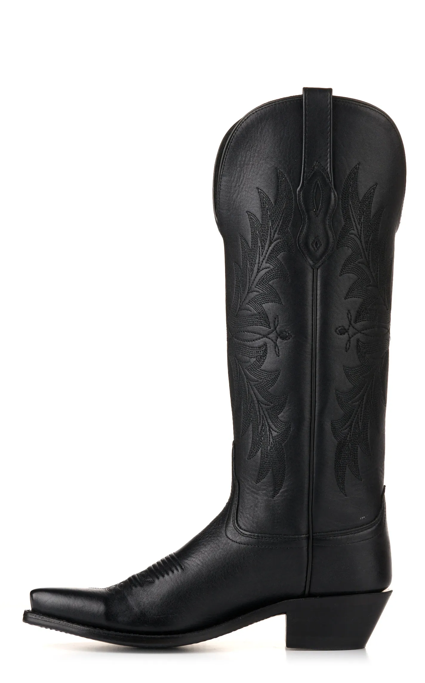 Old West Women's Black Snip Toe Tall Cowboy Boots