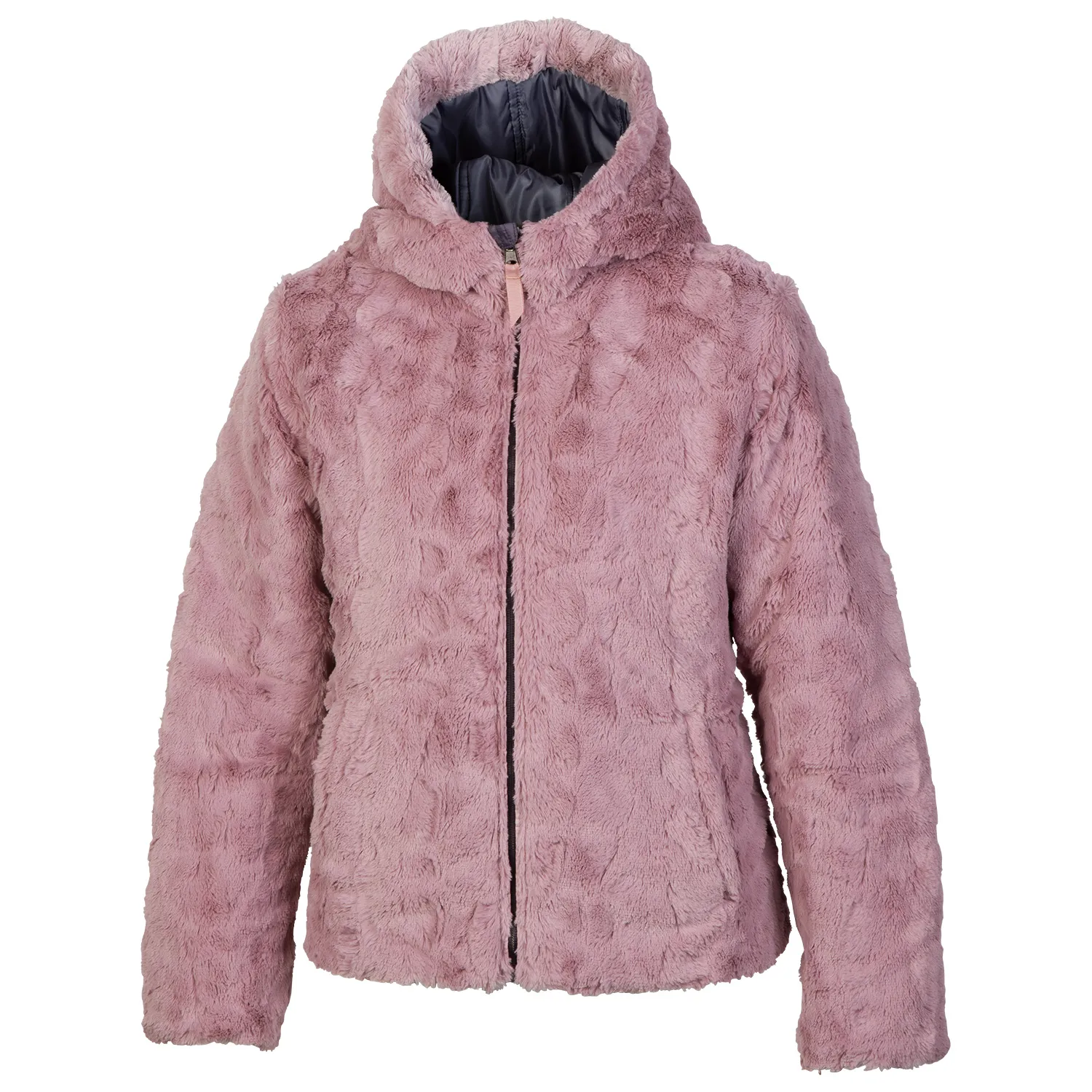 Pacific Trail Girls' Reversible to Faux Fur Tie-Dye Hooded Jacket