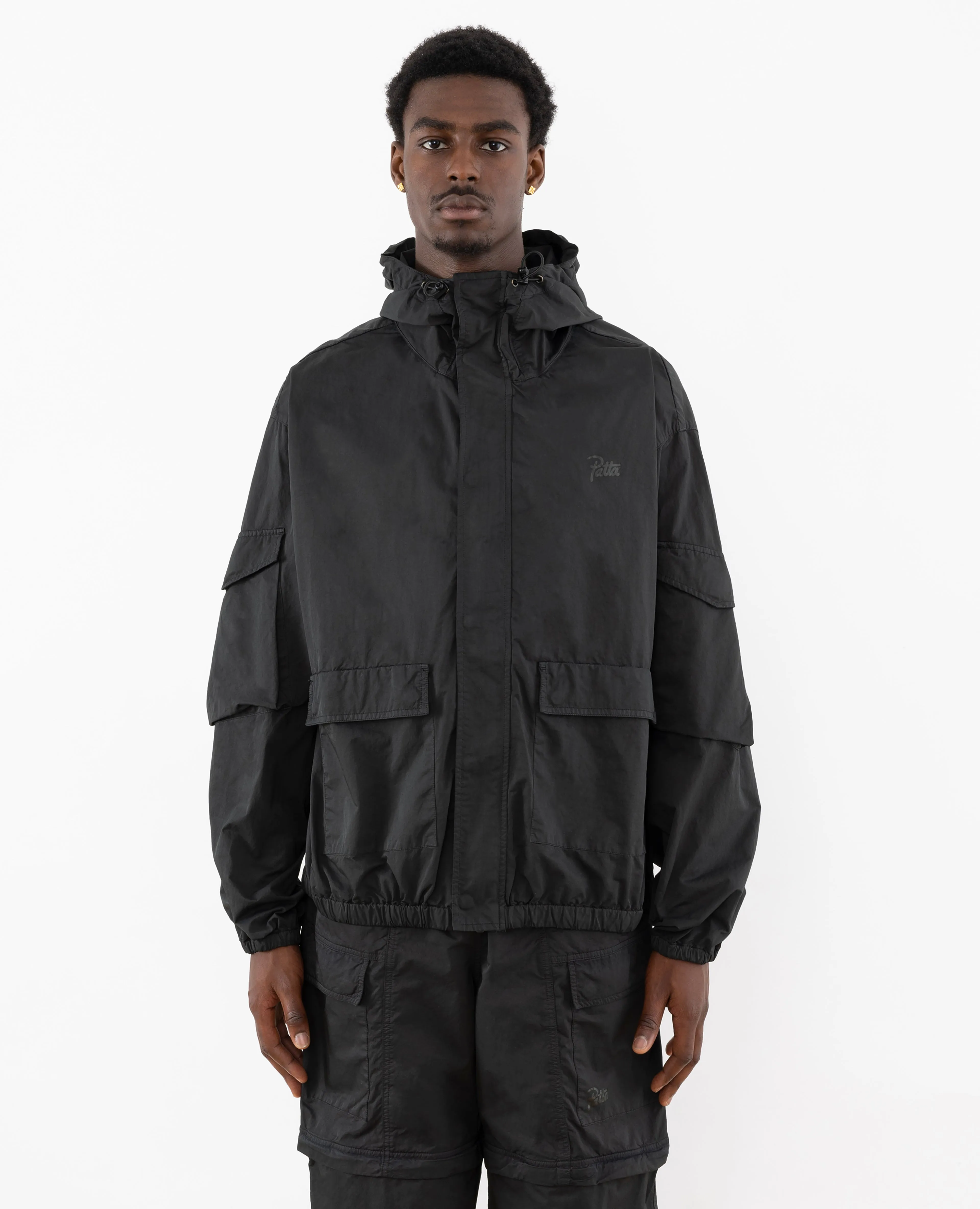 Patta GMT Pigment Dye Nylon Jacket (Pirate Black)