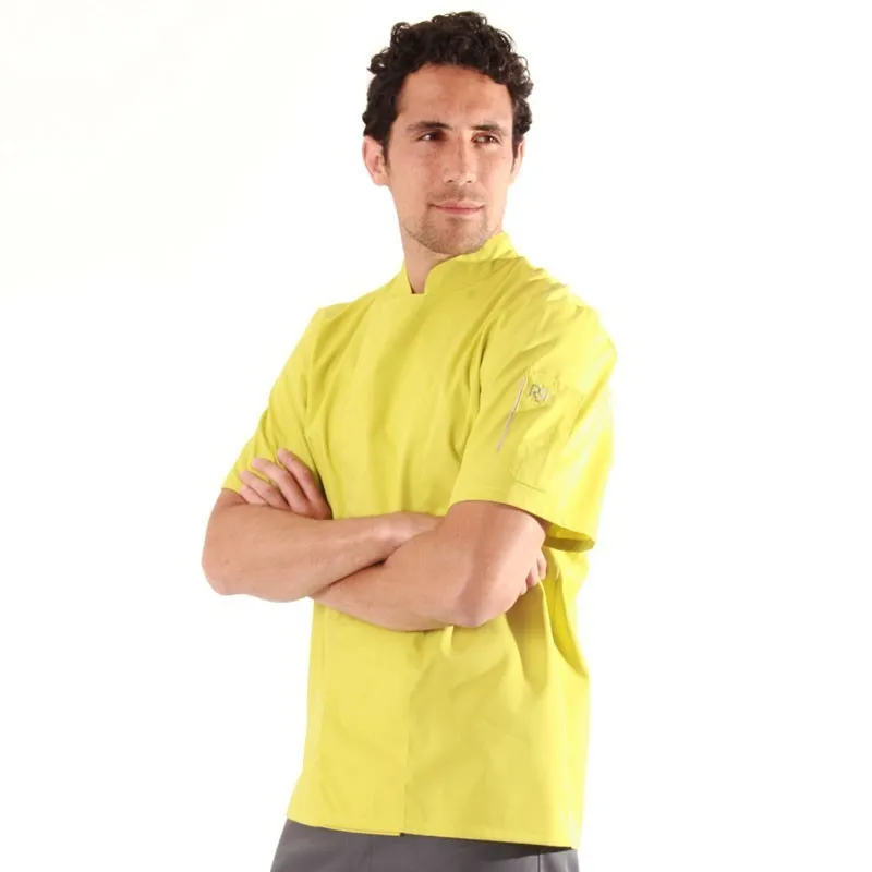 Pistachio Short Sleeve Chef Coat NERO - ROBUR