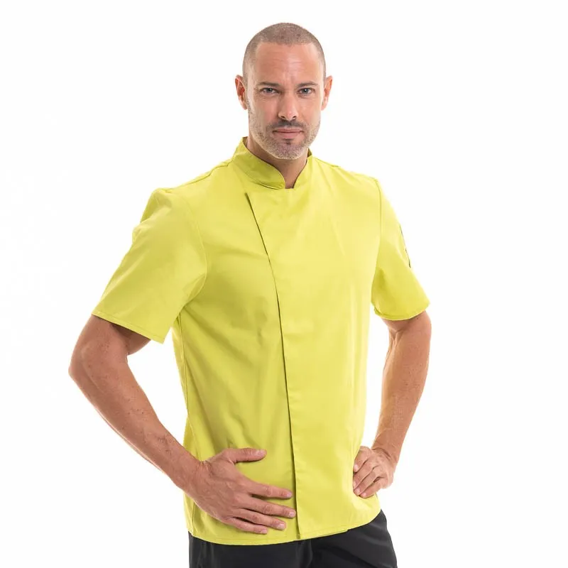 Pistachio Short Sleeve Chef Coat NERO - ROBUR