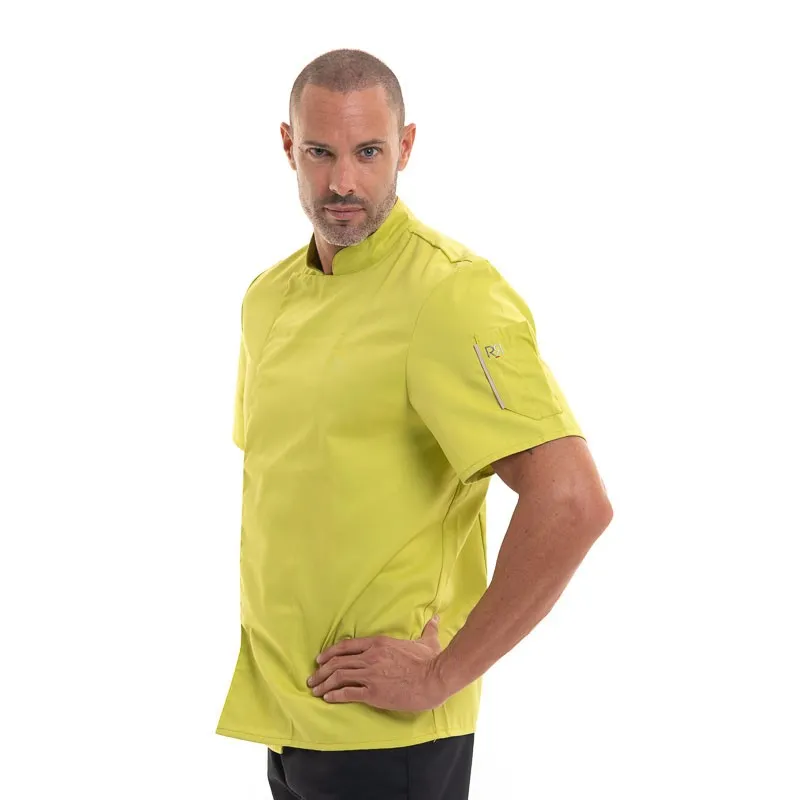 Pistachio Short Sleeve Chef Coat NERO - ROBUR