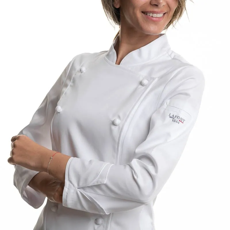 Platinum white kitchen Coat for women - LAFONT