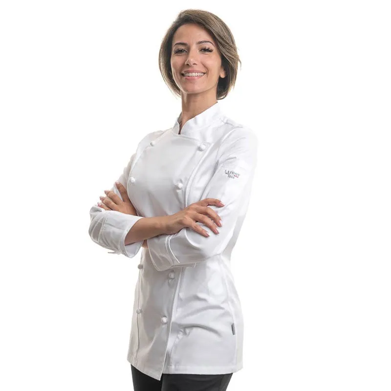 Platinum white kitchen Coat for women - LAFONT