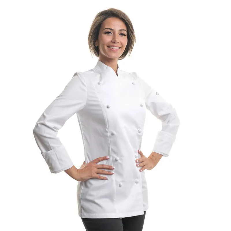 Platinum white kitchen Coat for women - LAFONT