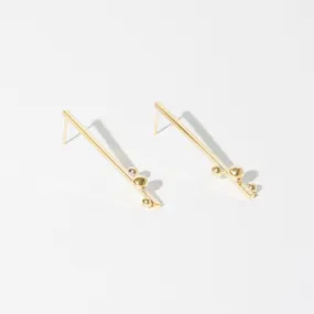 Rain Earrings - Brass