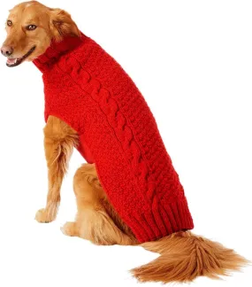 Red Cable Knit Sweater