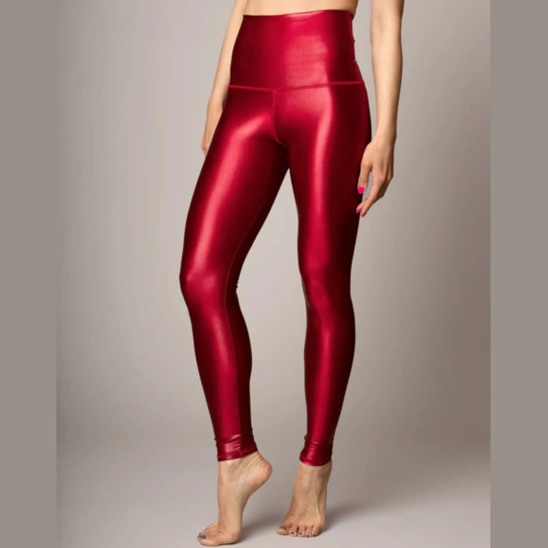 Red Lacquer Sneaker Leggings