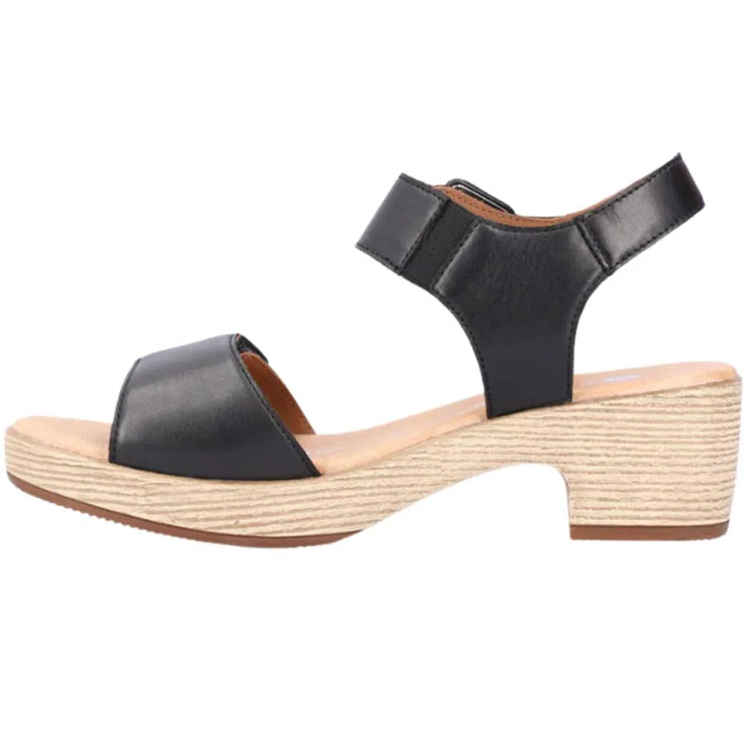 Remonte by Rieker Jerilyn D0N52 Leather Sandal Black (Women's)