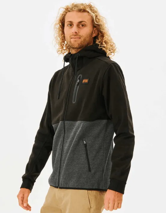 Rip Curl Anti Series Departed Zip Fleece Black/Grey