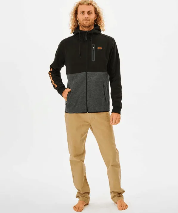 Rip Curl Anti Series Departed Zip Fleece Black/Grey