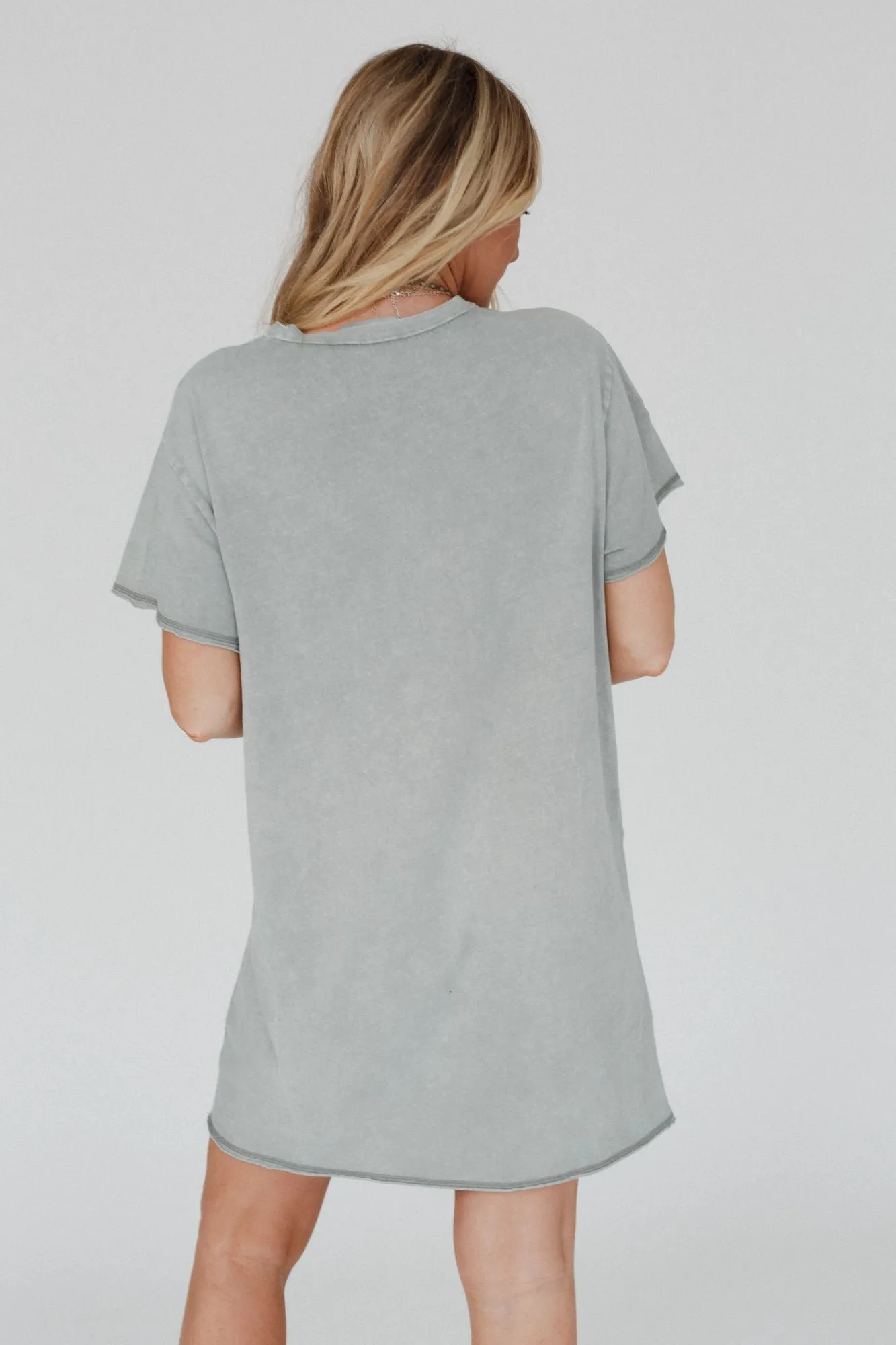 Rodeo Ready Tee Dress - Gray