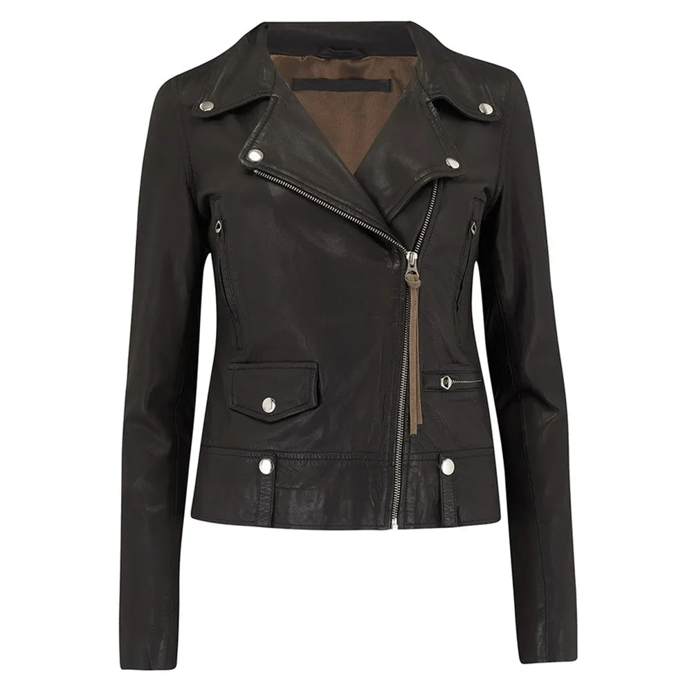 Seattle Thin Leather Jacket Black