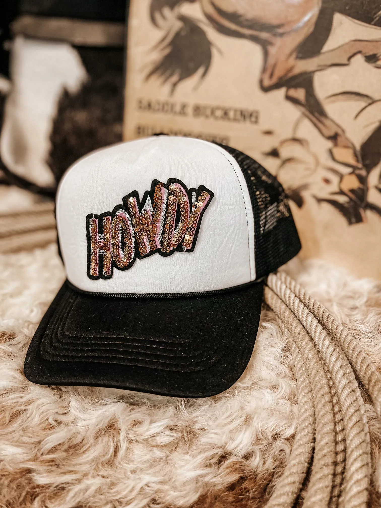 Sequin Howdy Cap