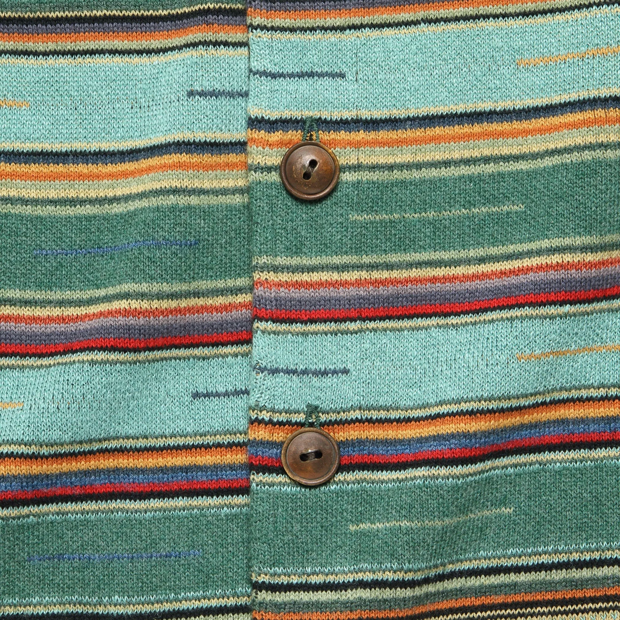 Serape Cotton-Blend Workshirt Sweater - Sage