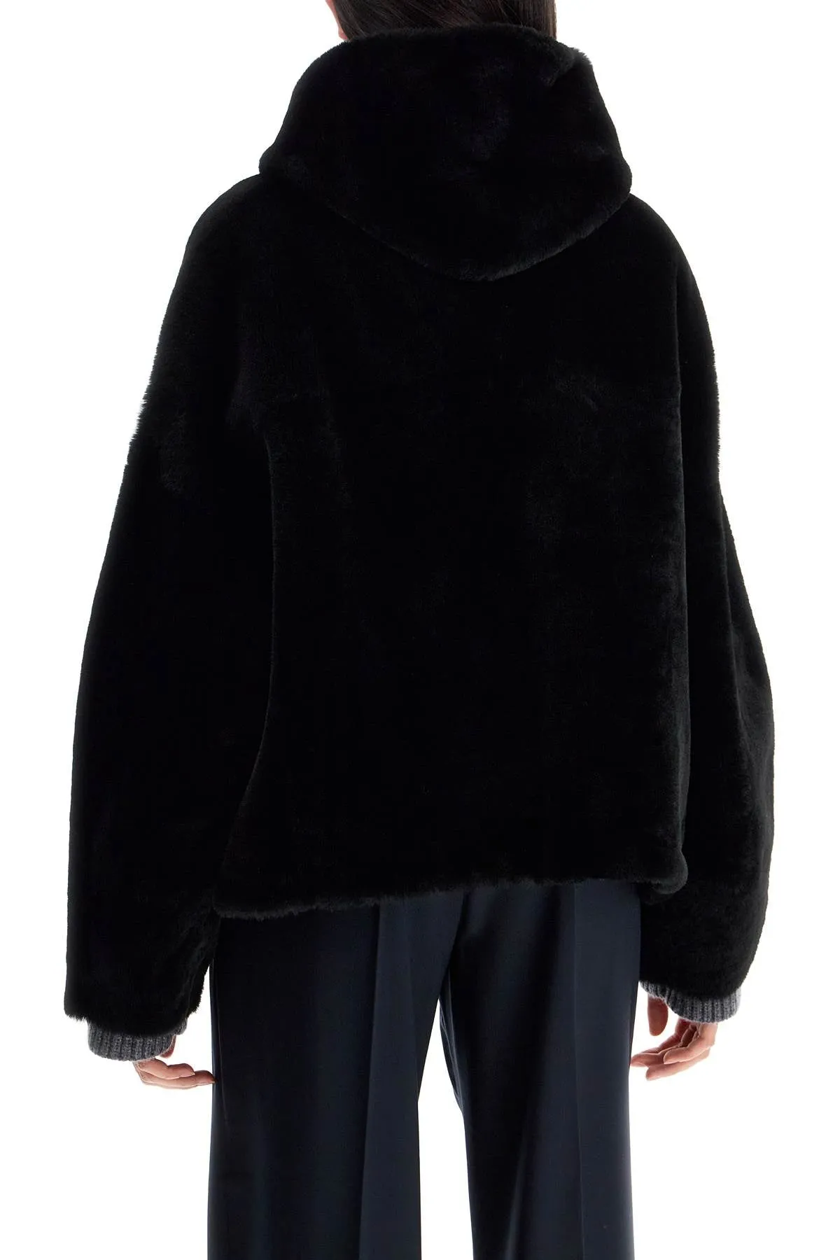 shearling bomber jacket 24022300 NERO