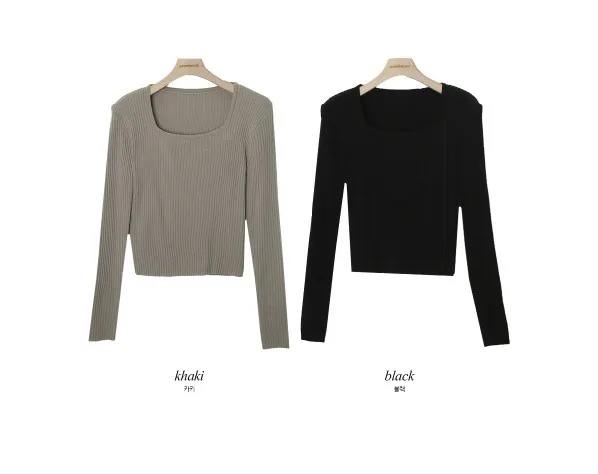 SHOPPERLAND  |Casual Style Rib Street Style Long Sleeves Plain