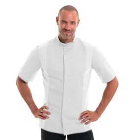 Short Sleeve White Kitchen Coat Siaka- ROBUR