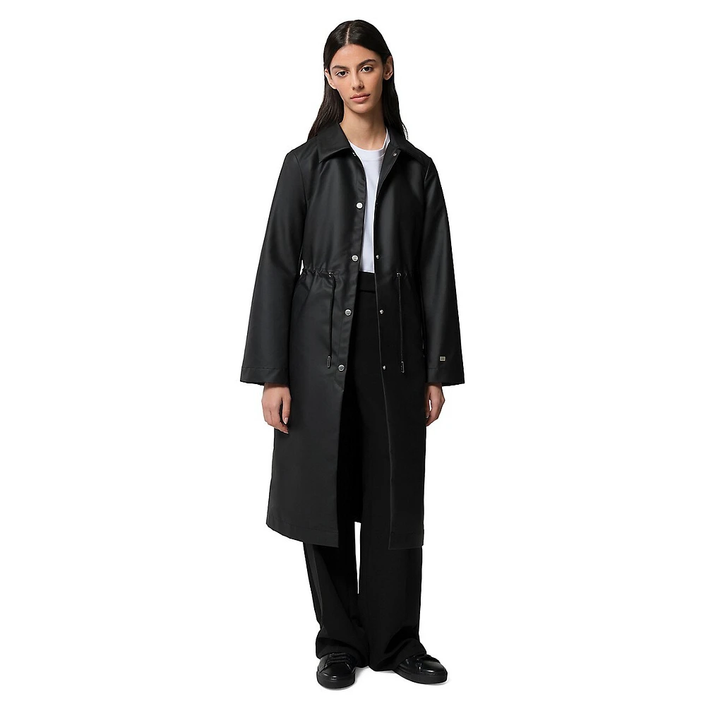 SOIA & KYO Hooded Longline Rain Coat