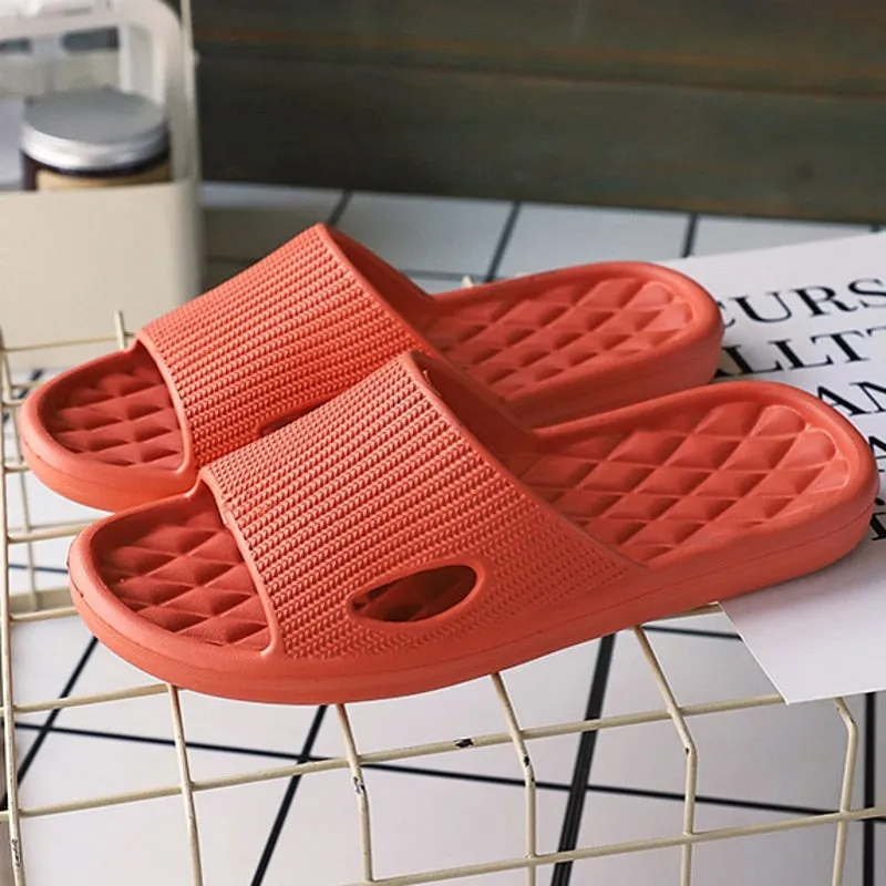 Solid Color Men Women Flip Flops Flat Shoes