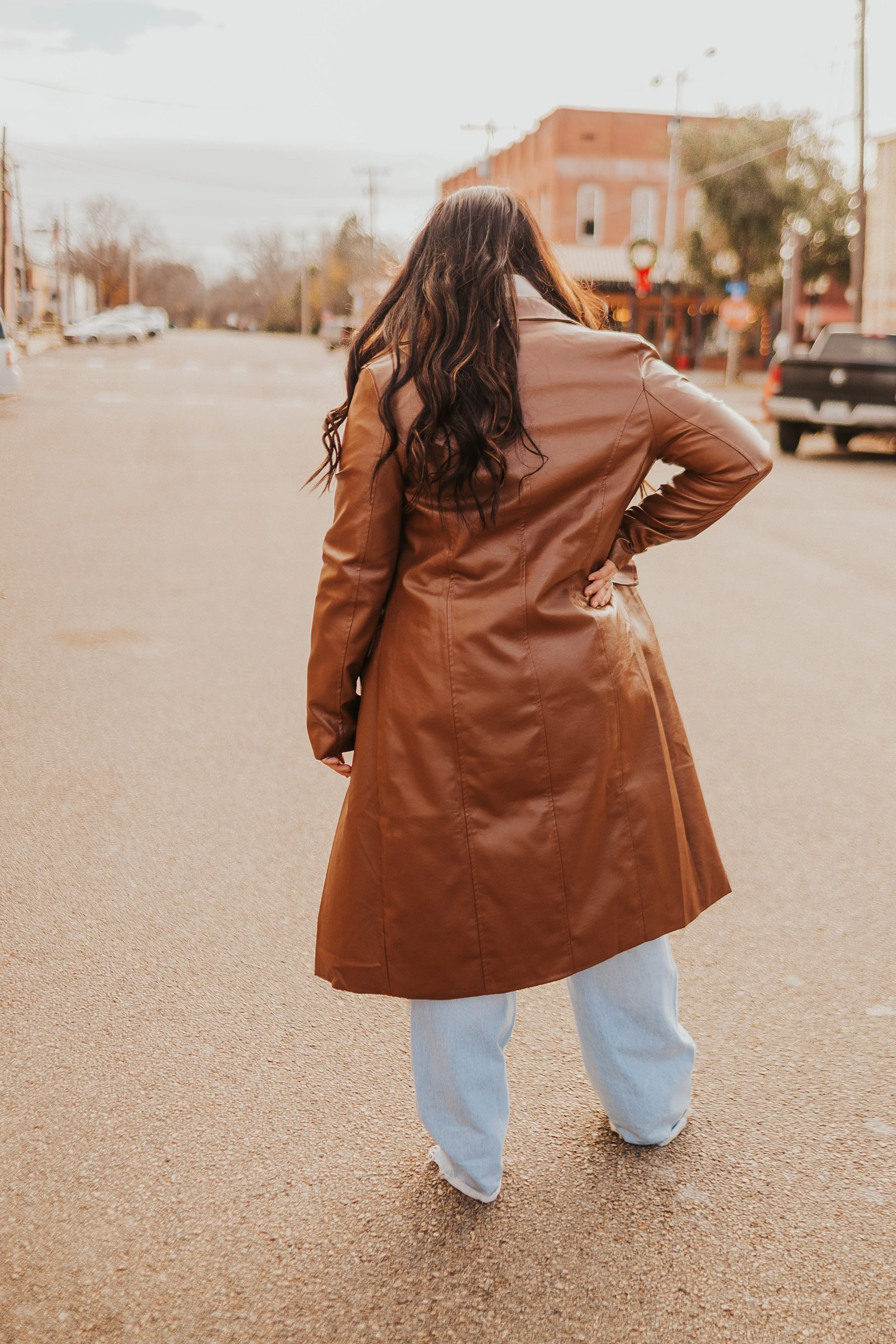 The Shanae Leather Coat