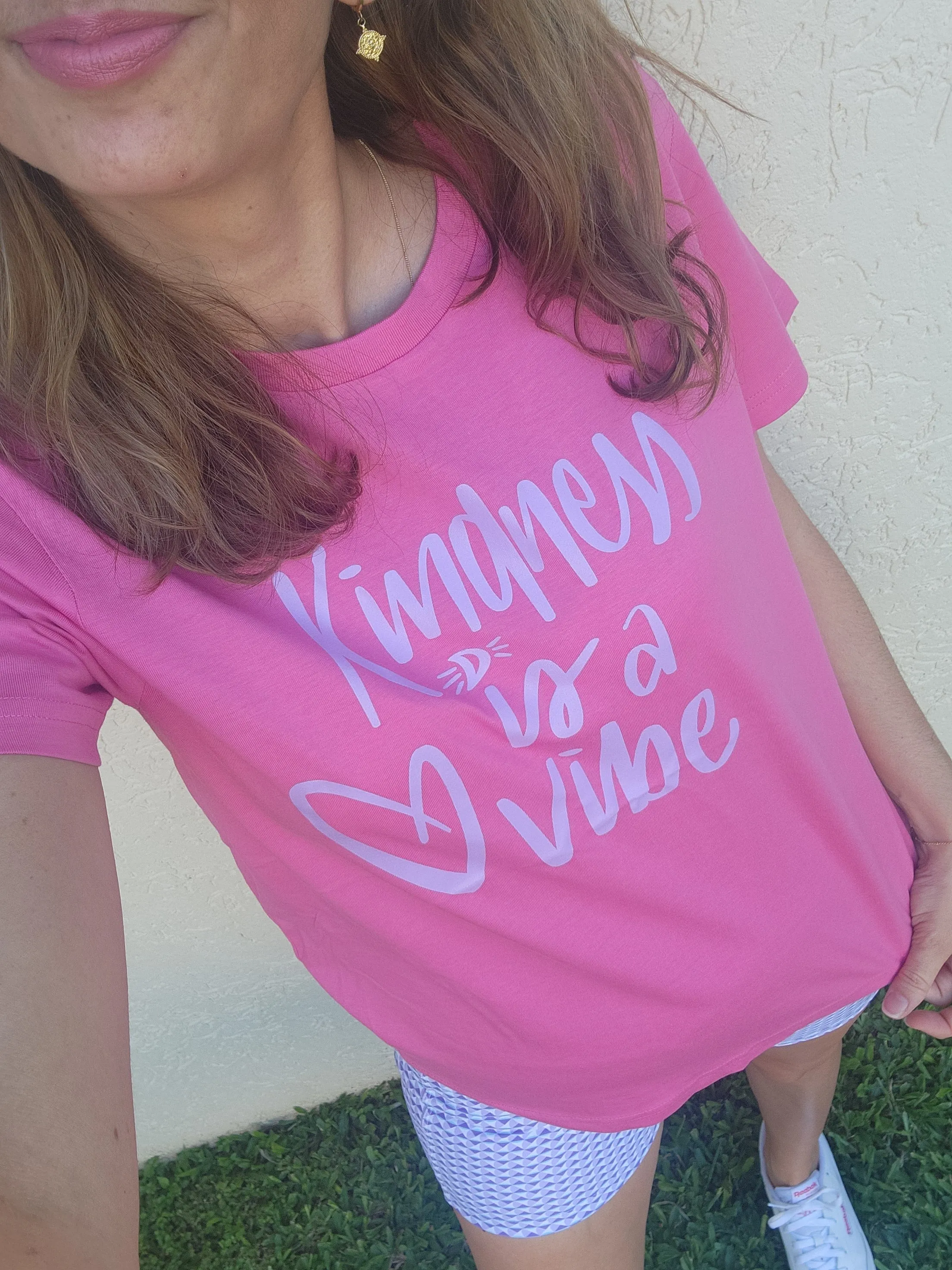 TLB Kindness is a vibe tee Charity Pink