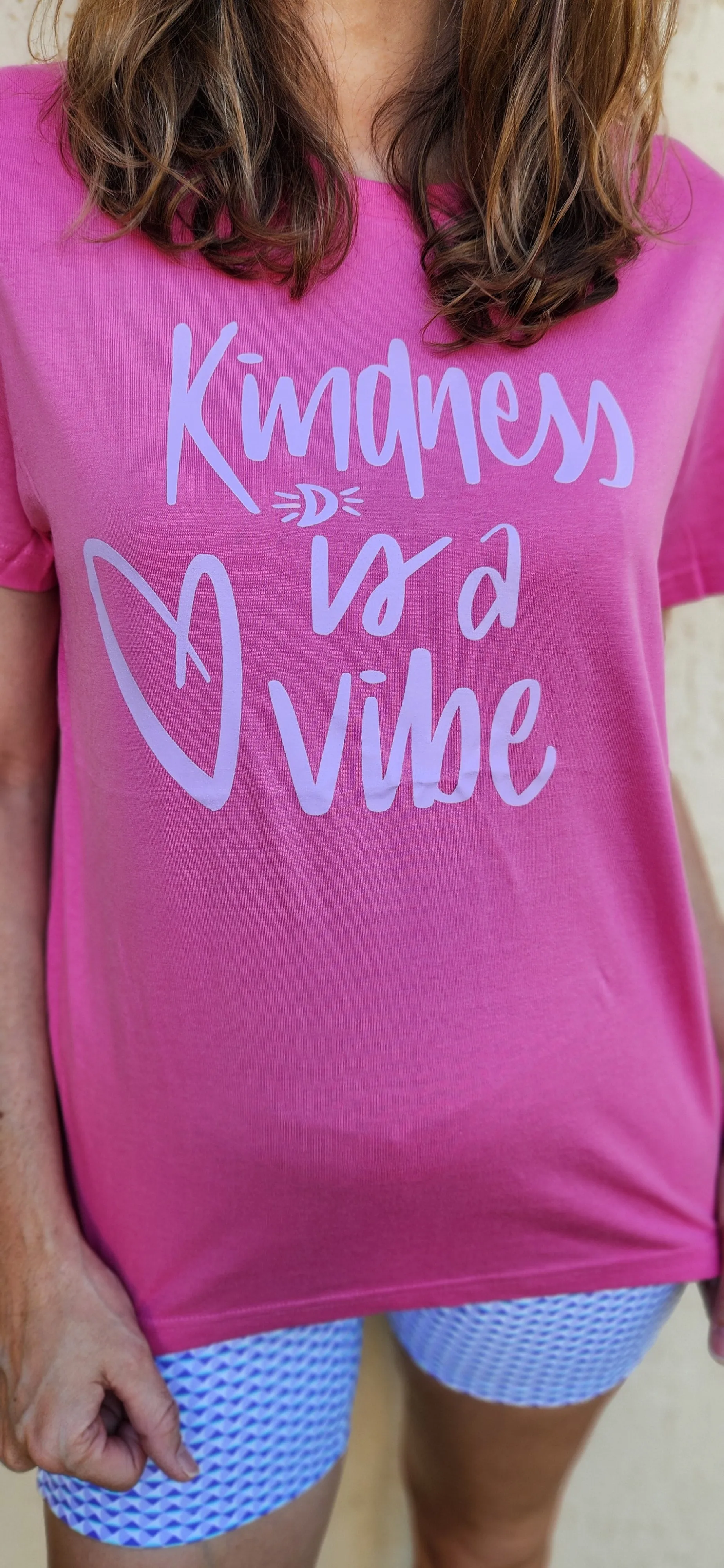 TLB Kindness is a vibe tee Charity Pink