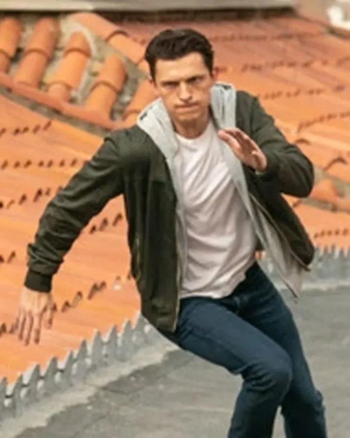 Uncharted Tom Holland Green Bomber Jacket - William Jacket