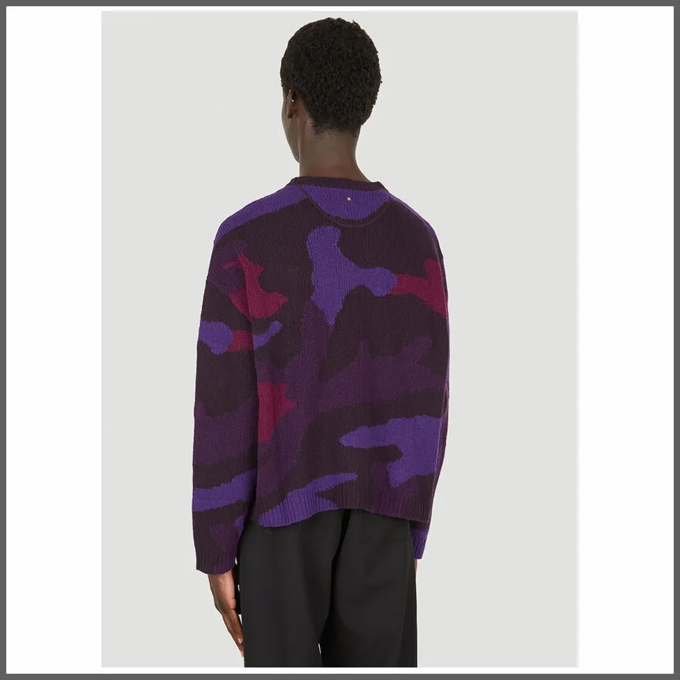 VALENTINO  |Camouflage Wool Luxury Sweaters