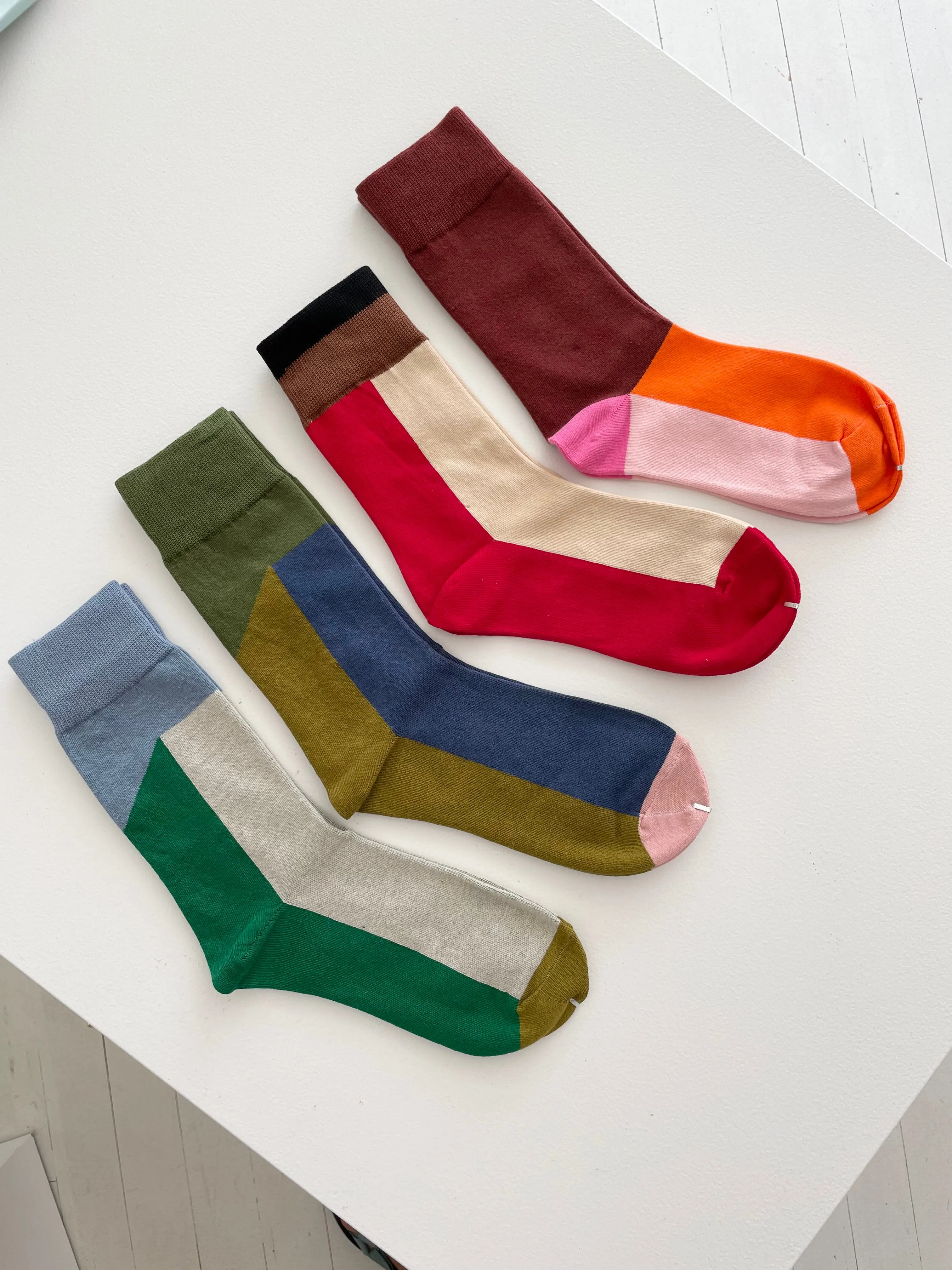 Vasa Colorblock Crew Socks