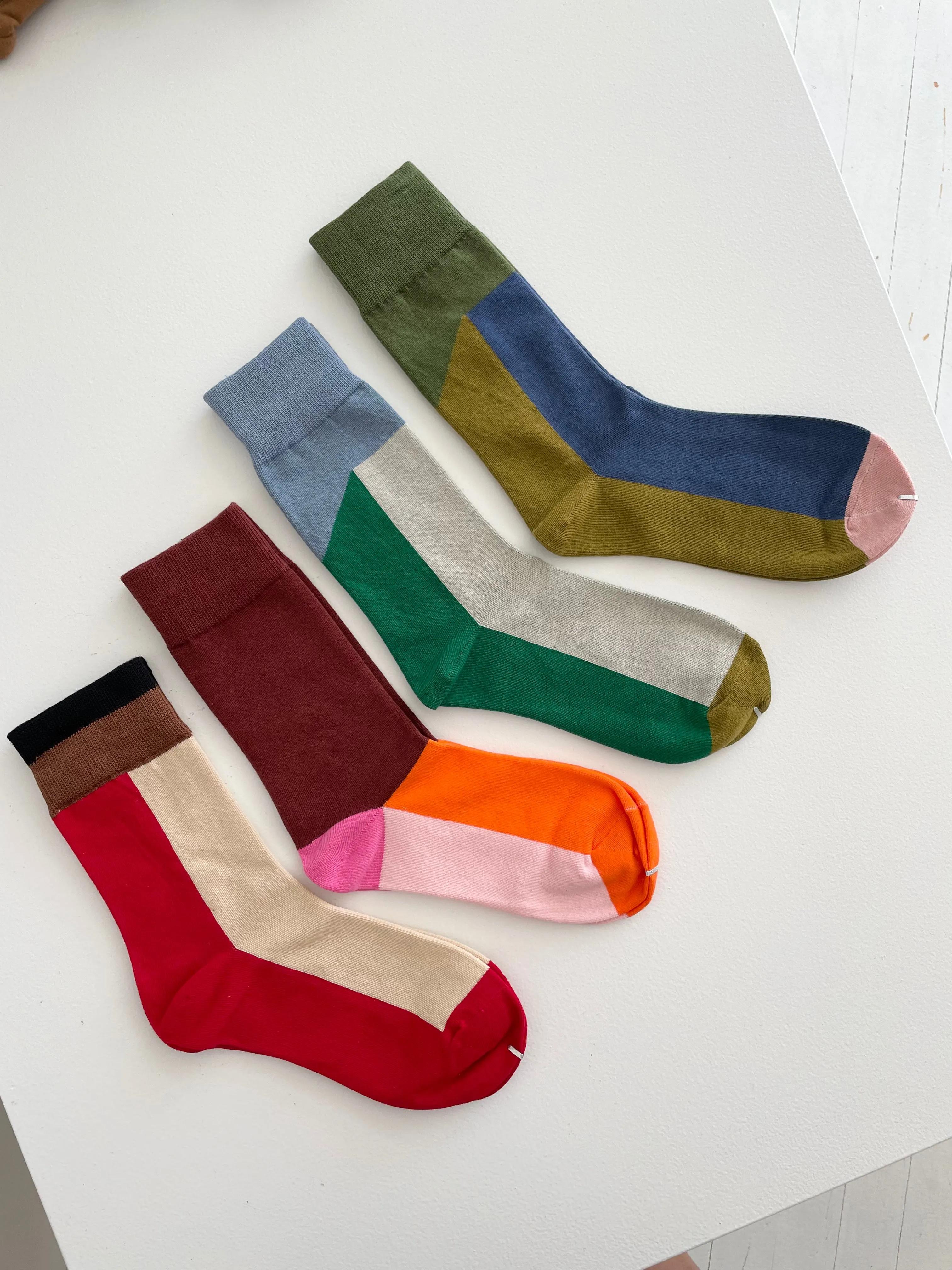 Vasa Colorblock Crew Socks