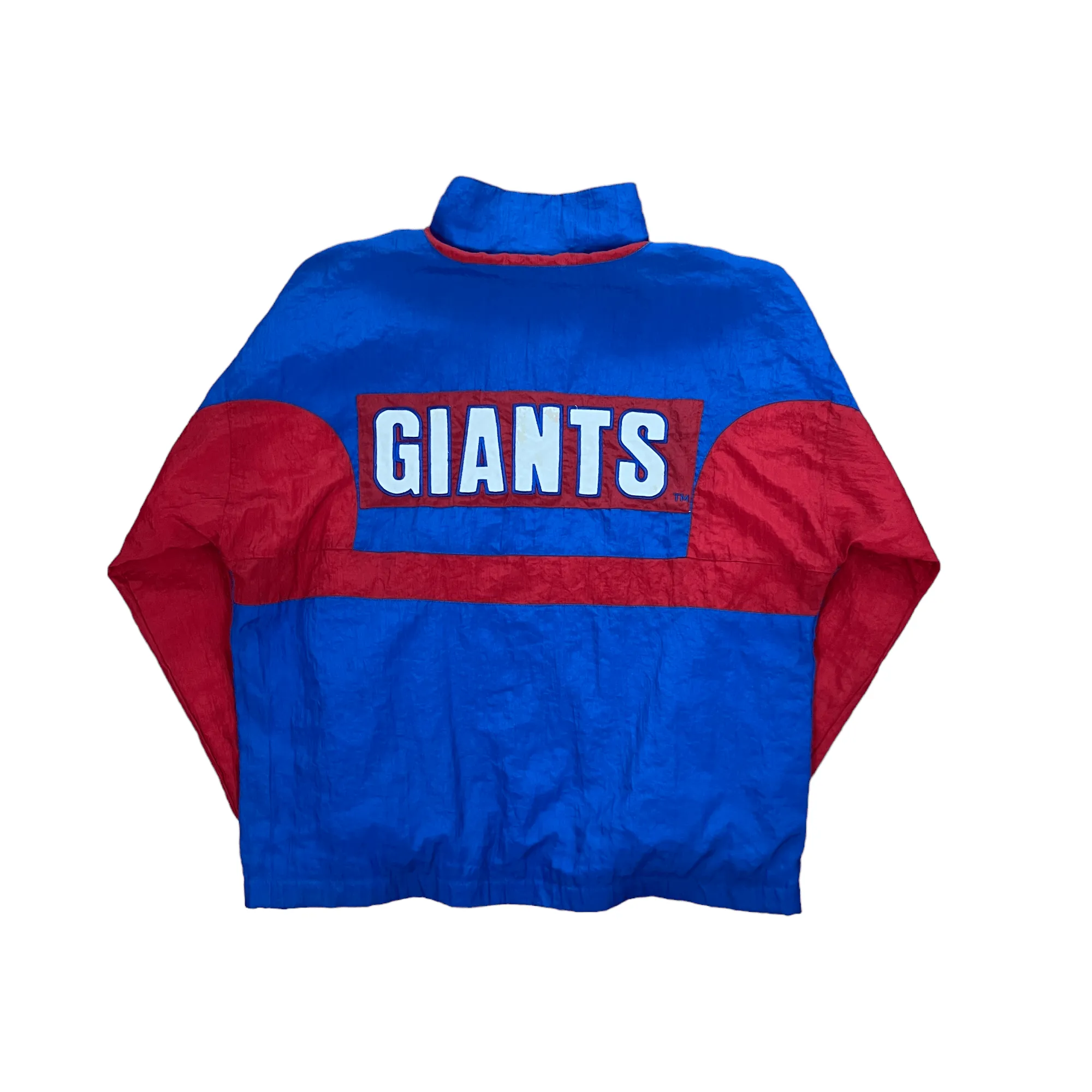 Vintage 90s Blue + Red NFL Giants Quarter Zip Jacket - Extra Large