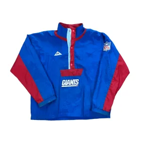 Vintage 90s Blue + Red NFL Giants Quarter Zip Jacket - Extra Large