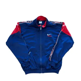 Vintage 90s Navy Blue + Red Nike Jacket - Medium