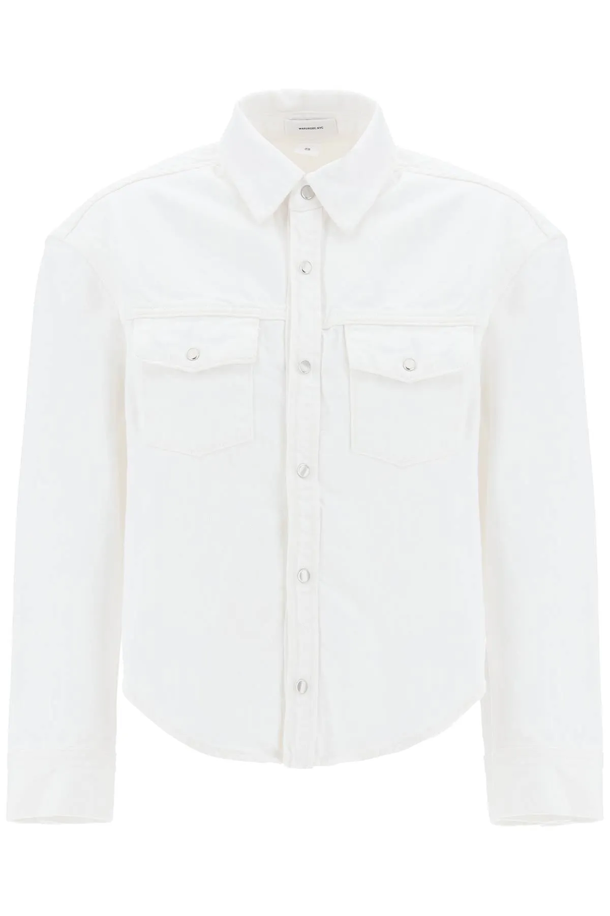 Wardrobe.nyc oversized denim jacket W4046PC WHITE