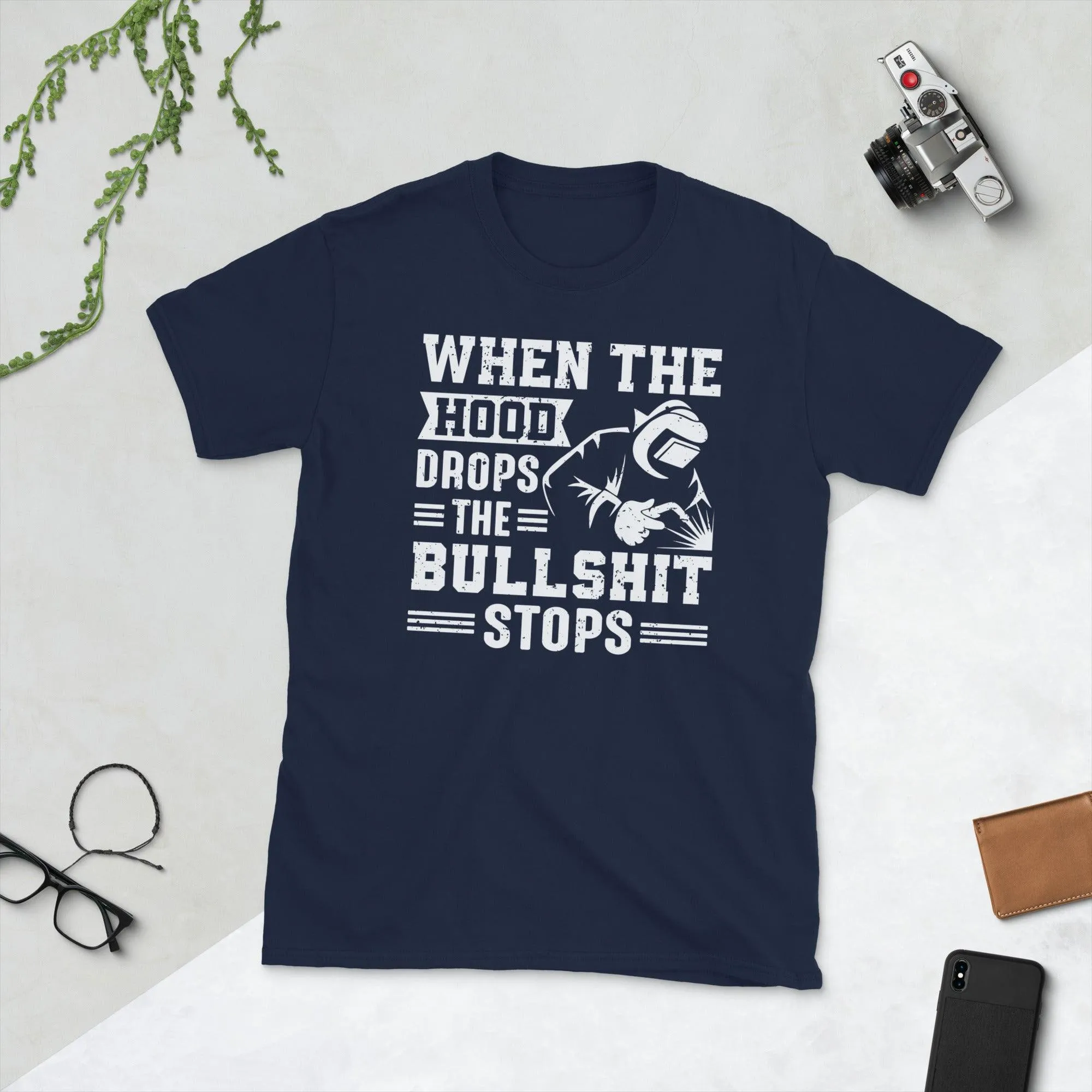 When the hood drops the bullshit stops Unisex Tee