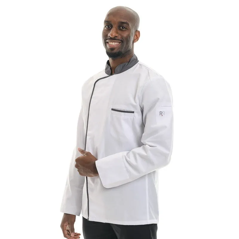 White Anthracite Long Sleeve Chef Coat Energy- ROBUR