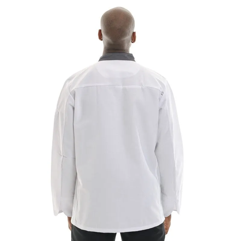 White Anthracite Long Sleeve Chef Coat Energy- ROBUR