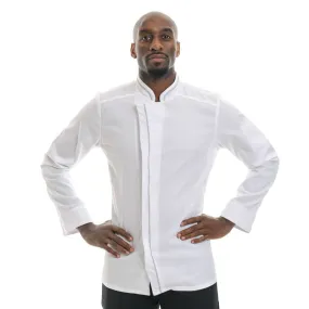 White Breathable Long Sleeve Chef Coat Aguila  - Robur