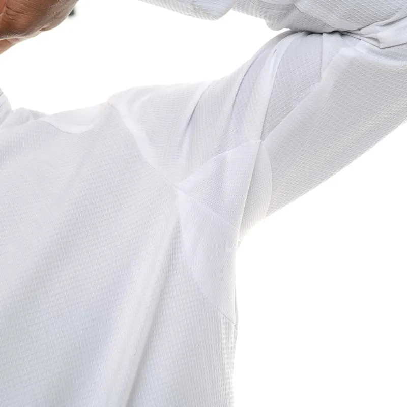 White Breathable Long Sleeve Chef Coat Aguila  - Robur