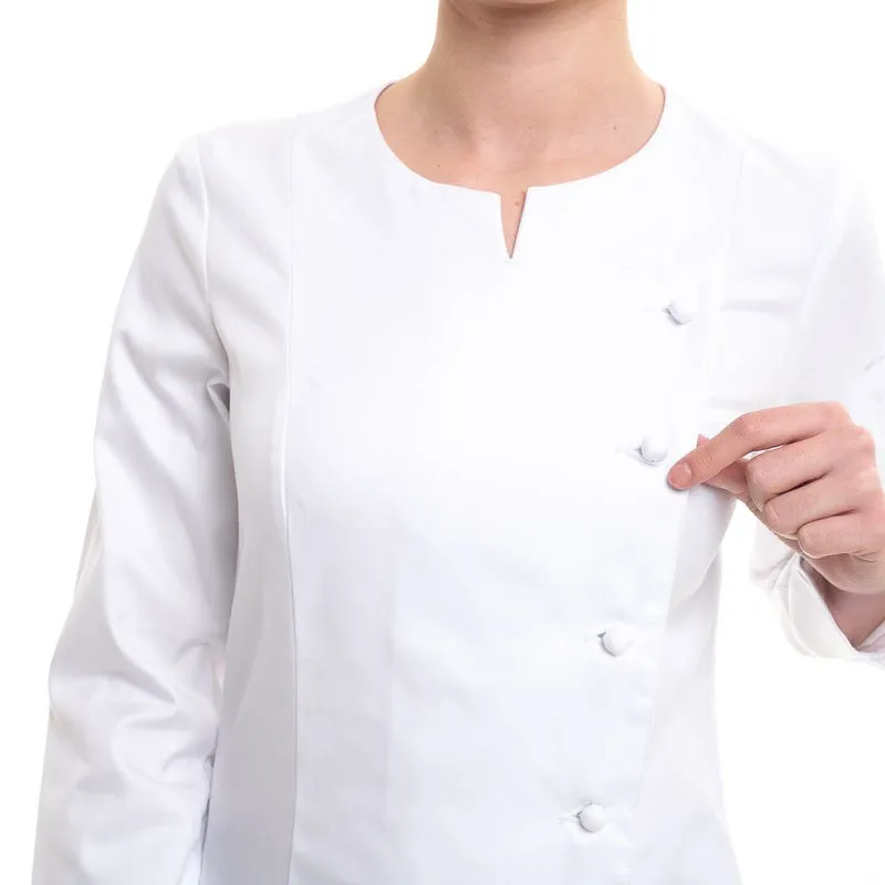 White Women's Kitchen Coat Valloire - ROBUR